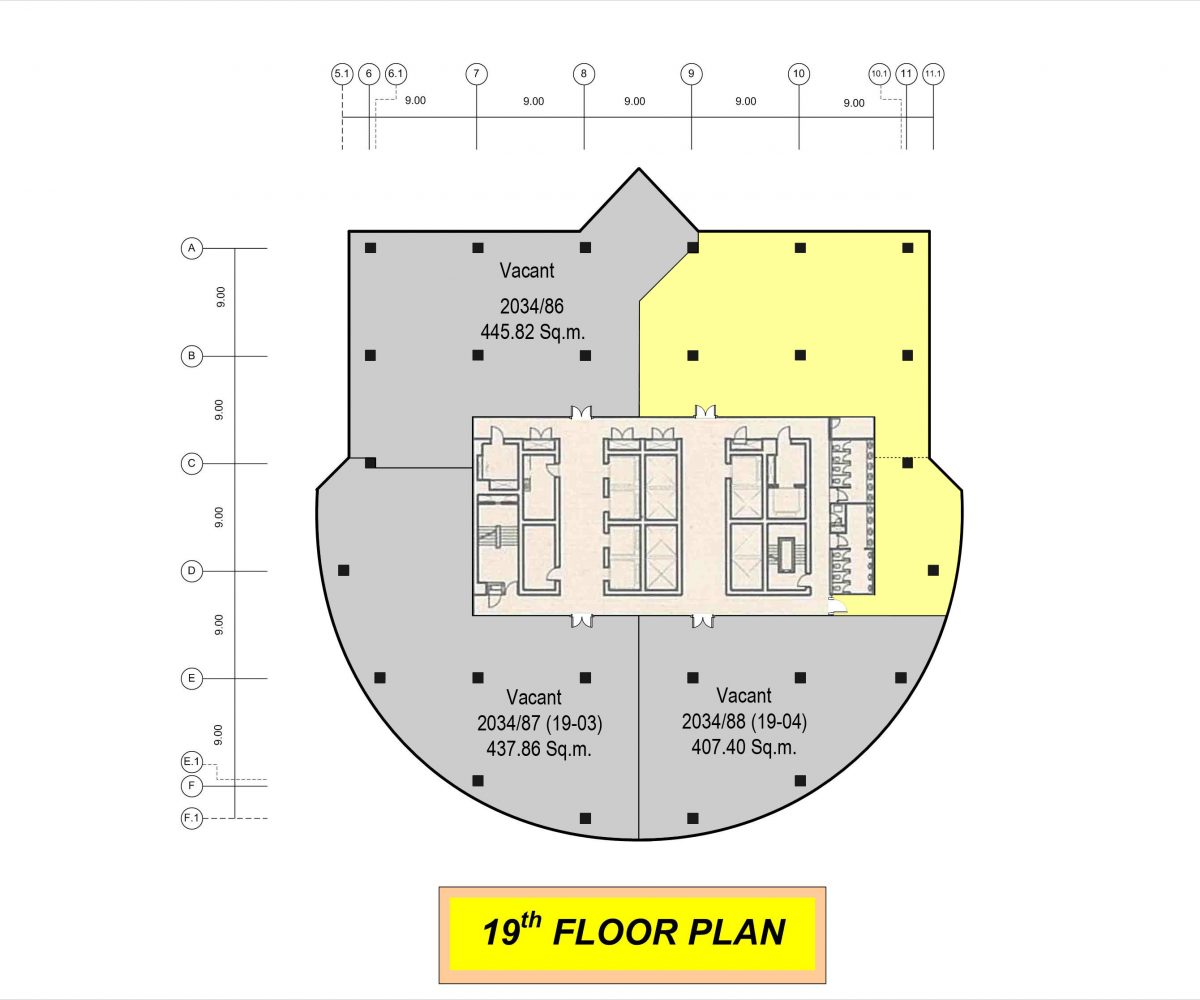 Italthai Tower Typical Subdivided Floor Plan