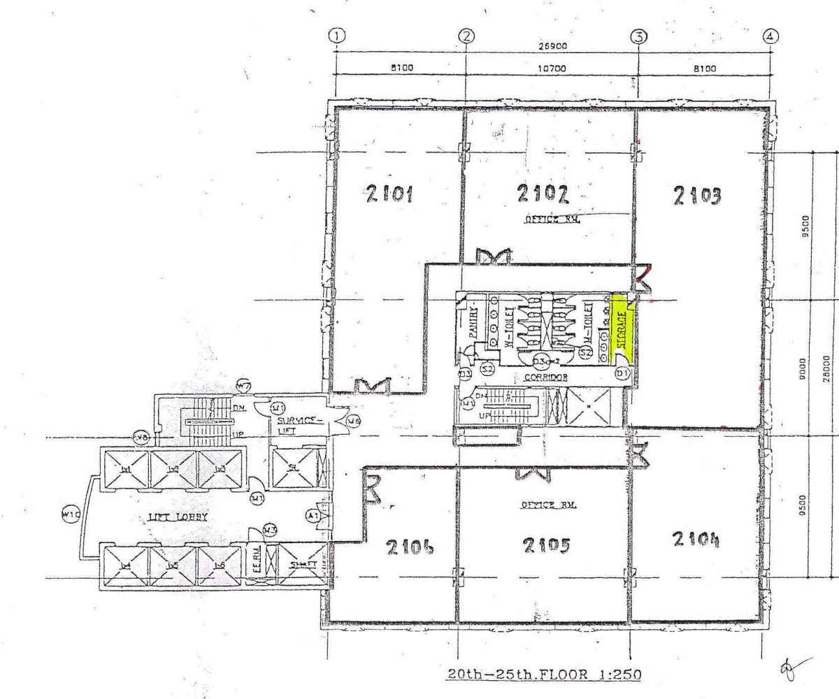 Millennia Tower Typical Subdivided Floor Plan