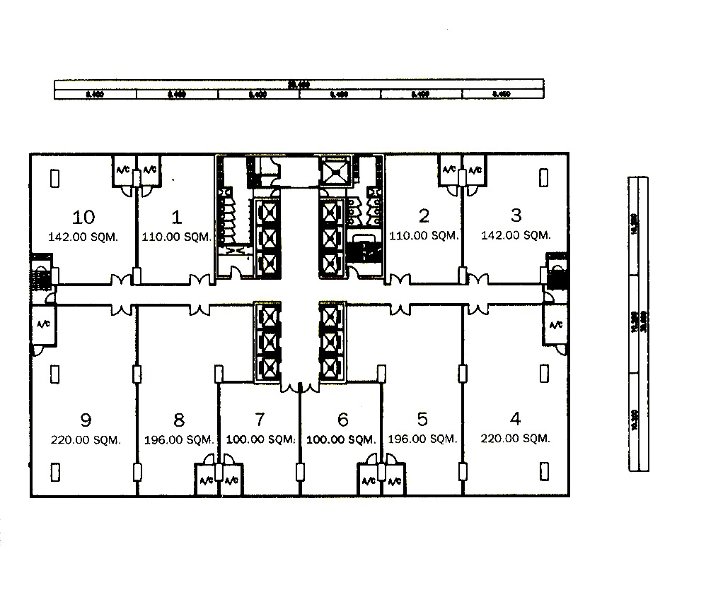 Thai CC Tower Typical Subdivided Floor Plan
